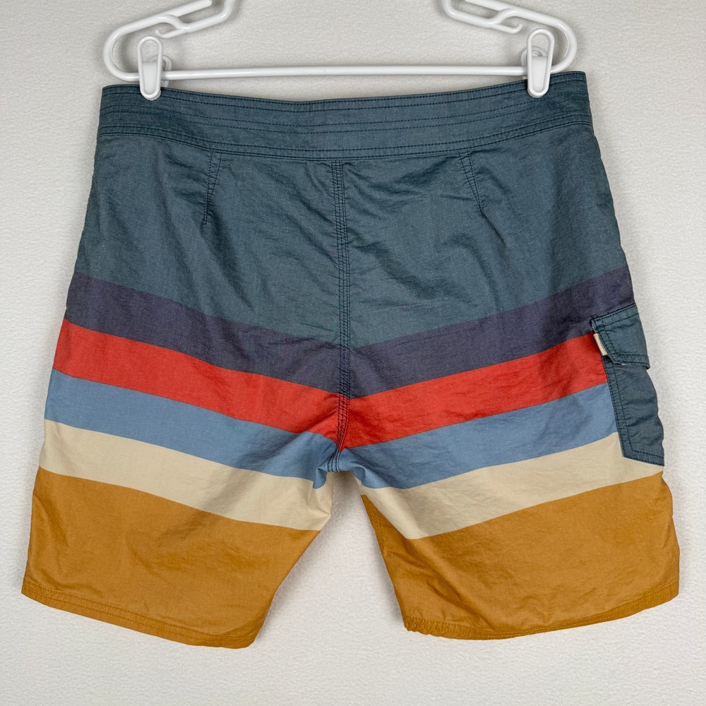 Vans Board Shorts‎ Mens 34 Striped Colorblock Swim Trunks Beach Surf Summer - Picture 2 of 11